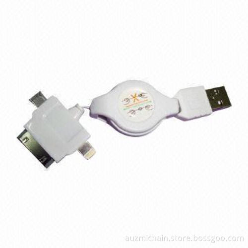 3-in-1 retractable phone cable for iPhone 5, iPhone 5, Samsung